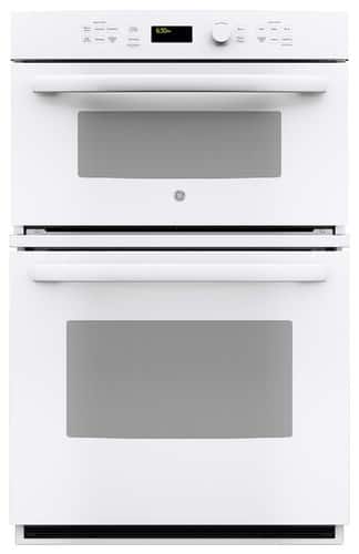 Ge 27 Single Electric Wall Oven With Built In Microwave White On White Jk3800dhww Best Buy