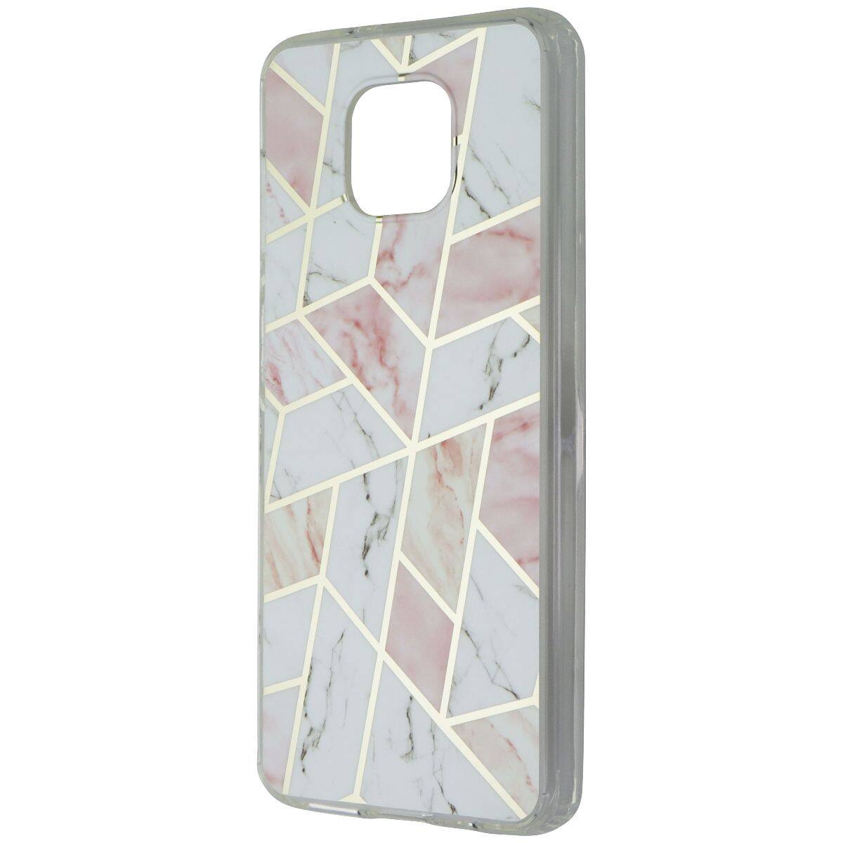 Front. Mybat - Mybat Dual Layer Protective Case for Motorola Moto G Power (2021) - Pink Marble - Multicolor.