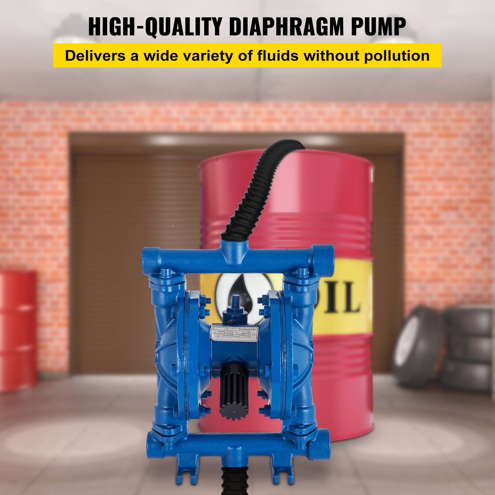 HIGH-QUALITY DIAPHRAGM PUMP  
Delivers a wide variety of fluids without pollution