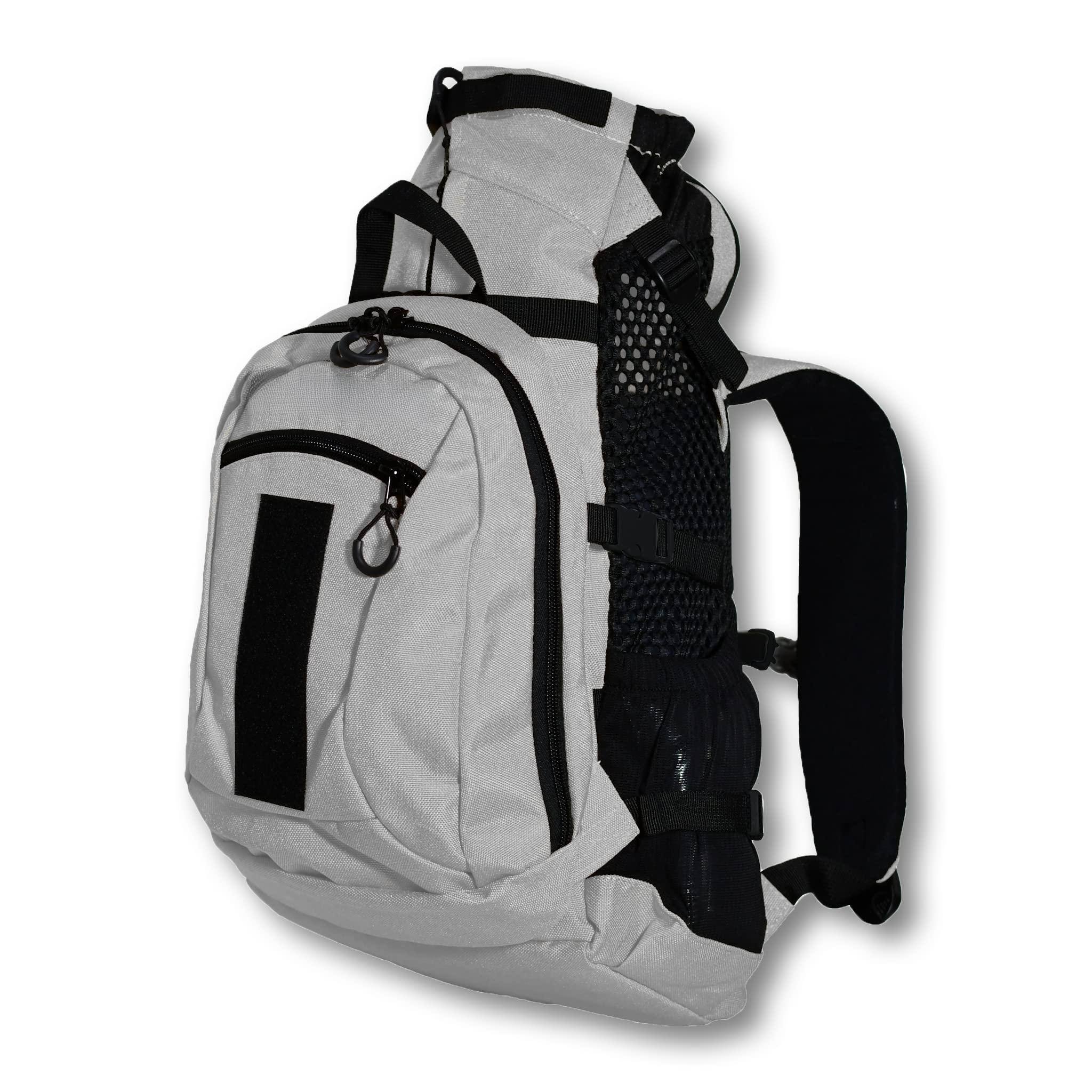 Back. Live At Space - Plus 2 - Large Light Grey Ideal For Dogs 20-22" Long Adjustable Backpack-style Carrier With Multi-functional Storage Pac.