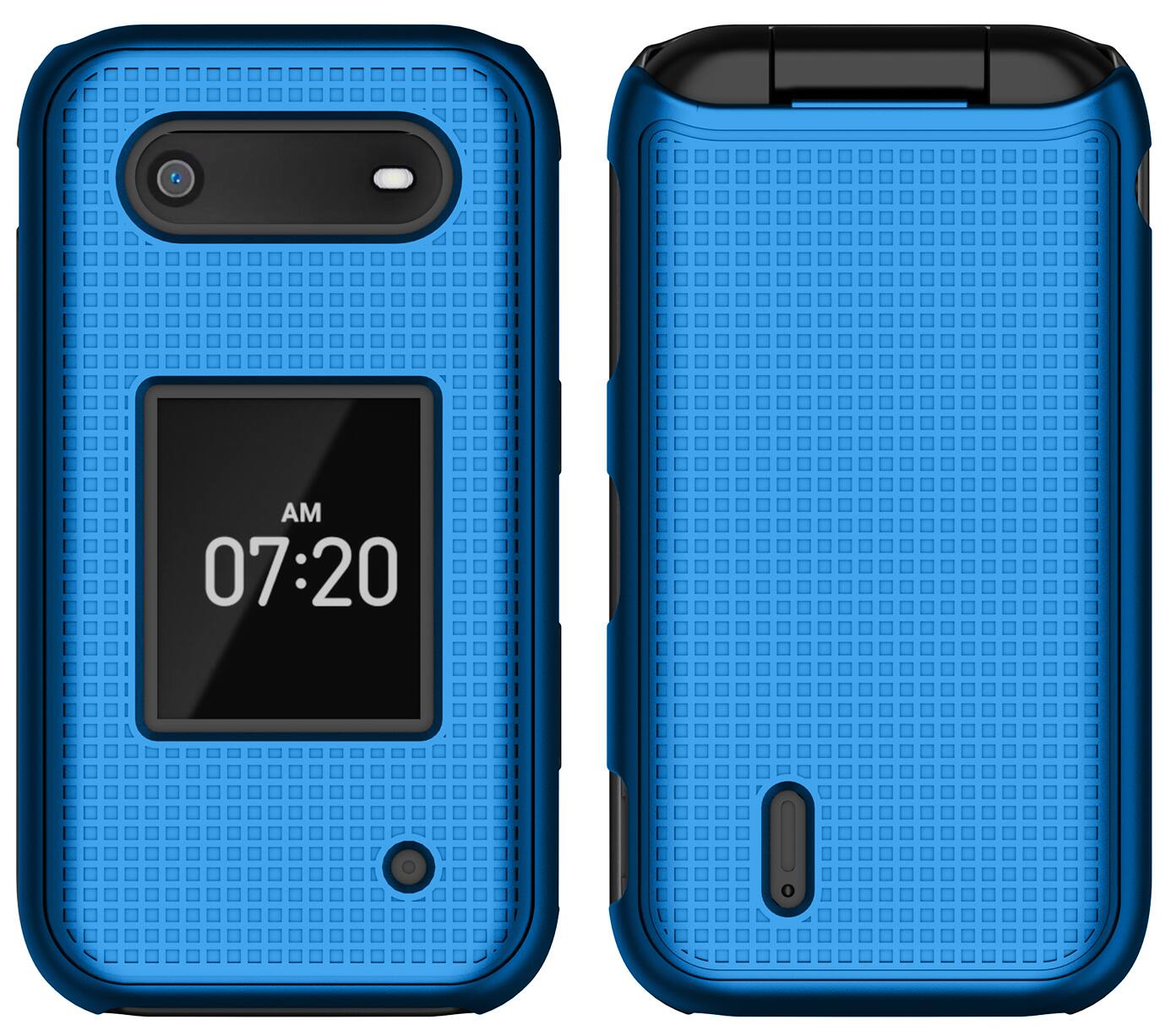 Alt View 3. Nakedcellphone - Hard Case for Nokia 2760 2780 Flip Phone - Blue.