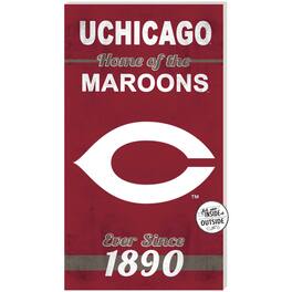 Jardine - UChicago Maroons 11'' x 20'' Home Of The Sign - Maroon