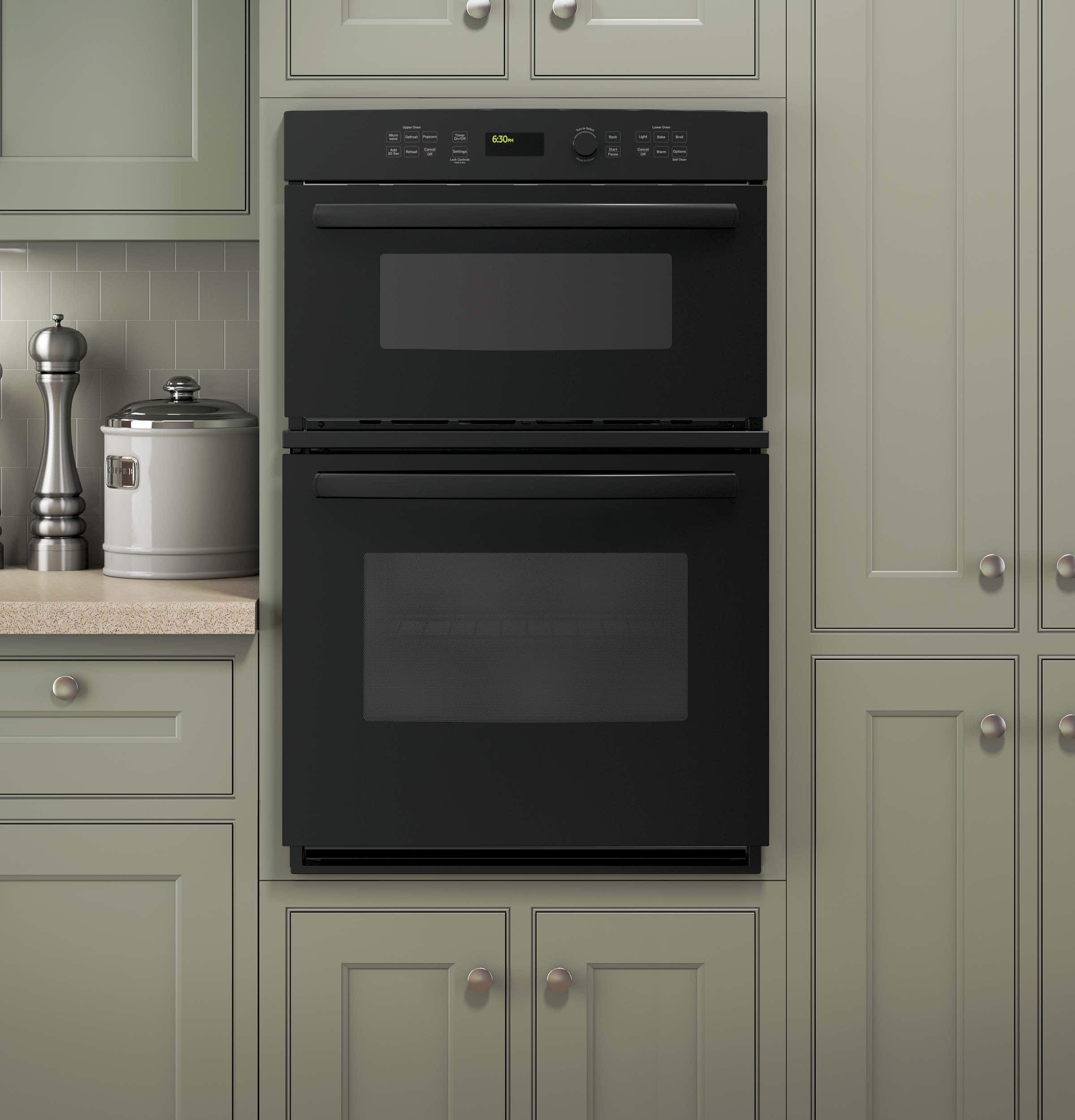 Alt View 11. GE - 27" Single Electric Wall Oven with Built-In Microwave.