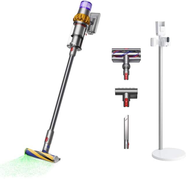 Dyson - V15 Detect + Dok (Newest Model) Cordless Vacuum - Yellow/Nickel