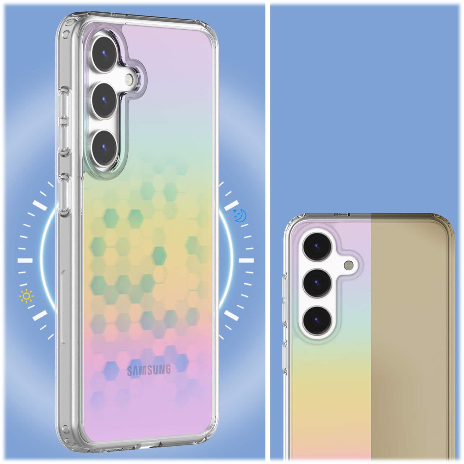 Alt View 14. SaharaCase - Hybrid-Flex Hard Shell Series Case for Samsung Galaxy S24+ - Transparent Gradient.