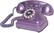 Angle Standard. Crosley - Corded Kettle Classic Desk Phone - Purple.