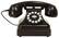Angle. Crosley - CR62-BK Corded Kettle Classic Desk Phone - Black.