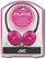 Alt View Standard 1. JVC - Flat Folding Stereo Headphones - Pink.
