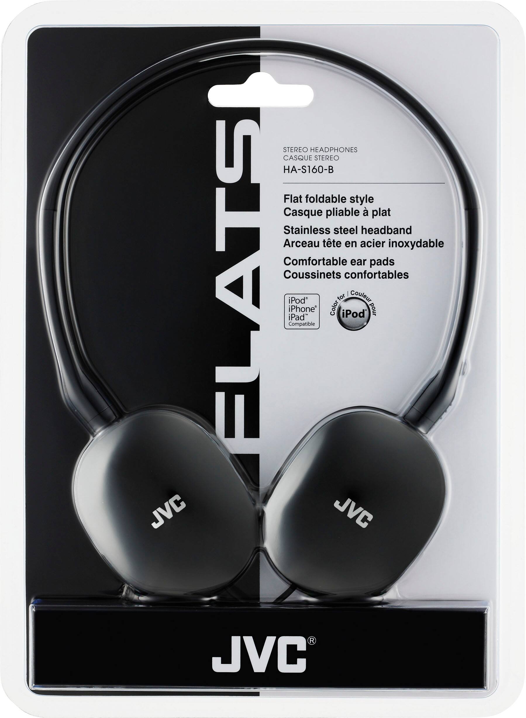 Alt View 11. JVC - FLATS Wired On-Ear Headphones - Black.