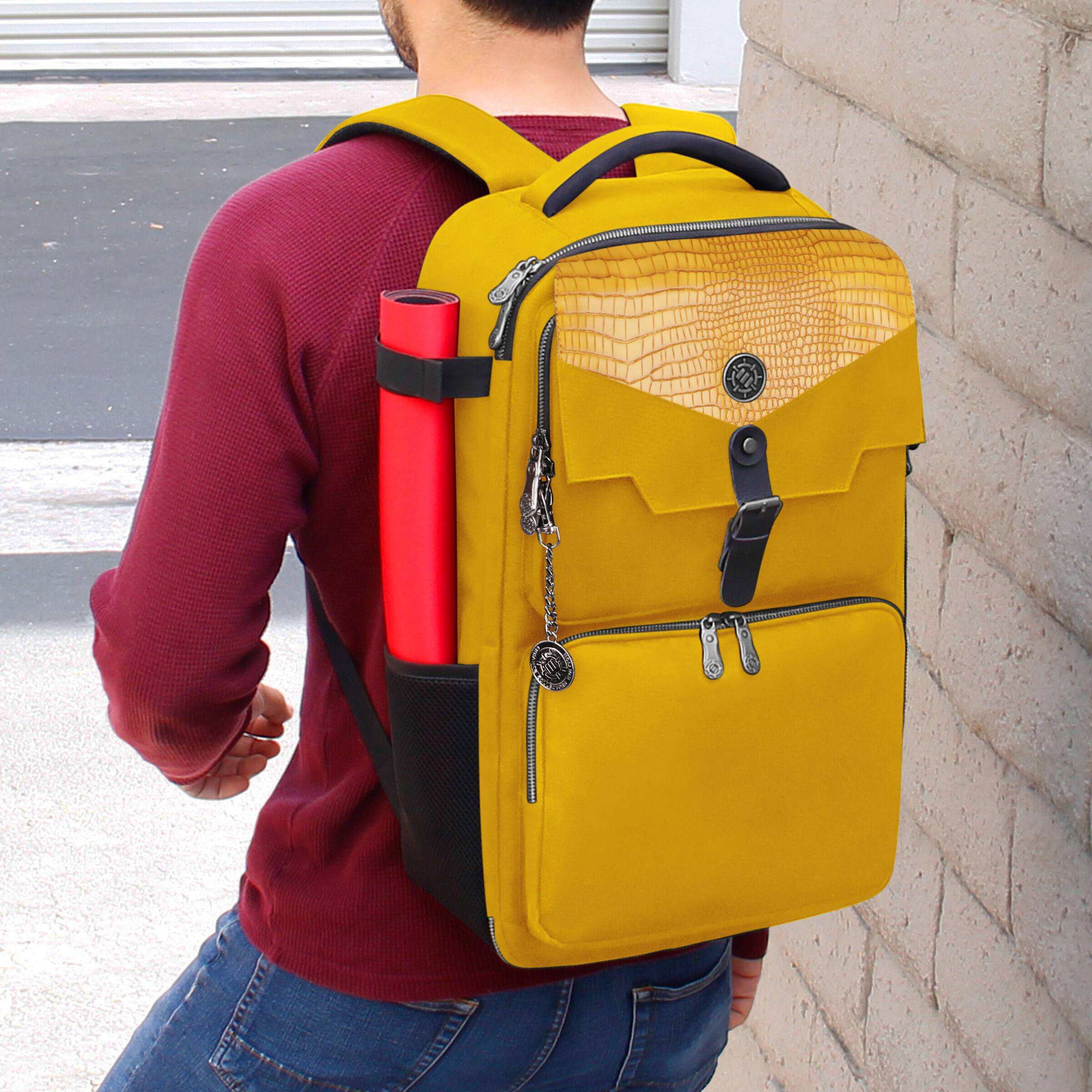Alt View 3. ENHANCE - ENHANCE MTG Backpack Collector's Edition, TCG Card Organization (Dragon Gold) - Dragon Gold.