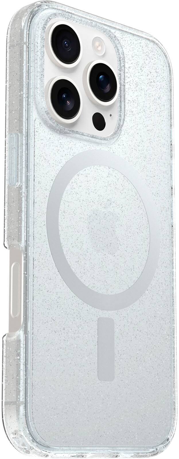 Angle. OtterBox - Symmetry Series Hard Shell for MagSafe for Apple iPhone 16 Pro - Stardust.