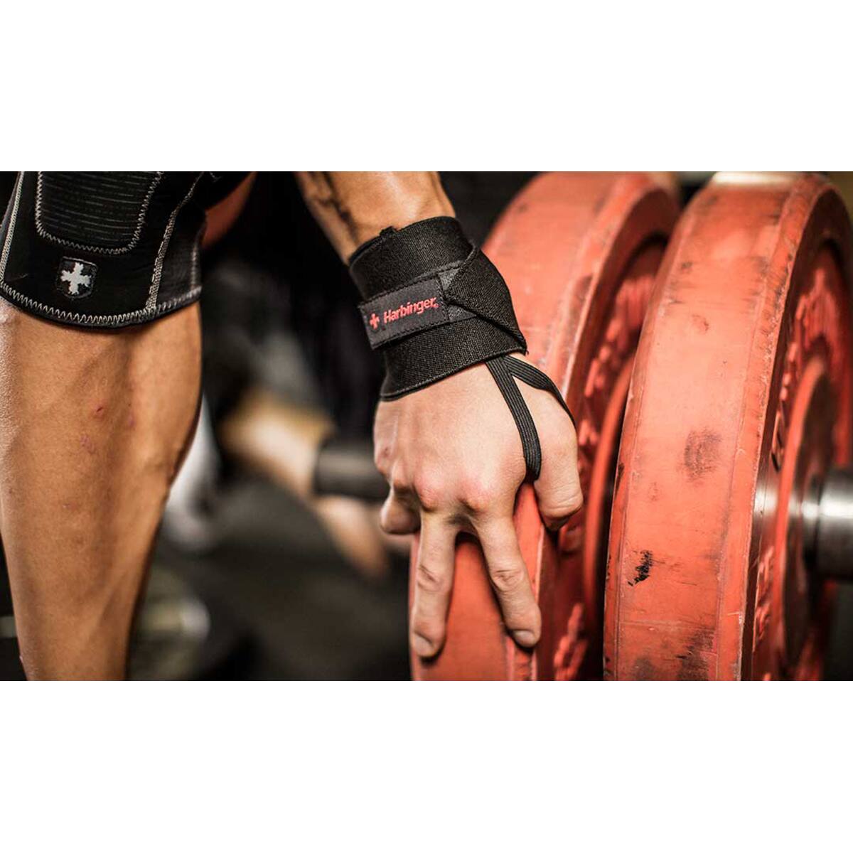 Alt View 4. Harbinger - Harbinger Pro Thumb Loop Weight Lifting Wrist Wraps - Black.