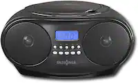 Insignia™ - CD Boombox - Black - Front_Zoom