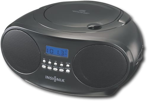 Left. Insignia™ - Insignia CD Boombox - Black.
