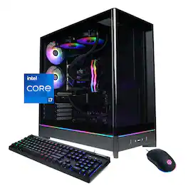 CyberPowerPC - Gaming Desktop - Intel Core i7-14700KF - NVIDIA GeForce RTX 5070 12GB - 32GB DDR5 - 2TB PCIe 4.0 SSD - Black