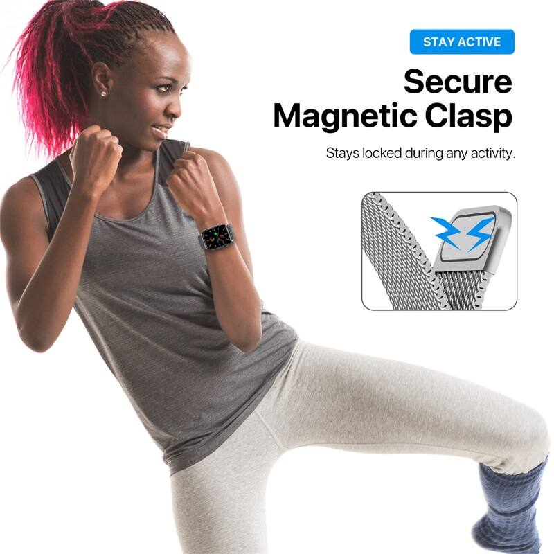 STAY ACTIVE
Secure Magnetic Clasp
Stays locked during any activity.
