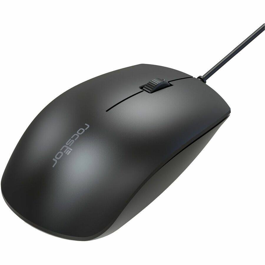 Alt View 1. Rocstor - Rocstor Premium M10 USB Wired Optical Mouse - 1200 dpi - Full-size Mouse - Optical - Cable - Black - USB - 1200 dpi - Black.