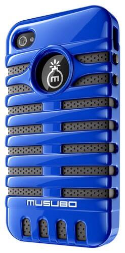 Front Standard. Musubo - Retro Case for Apple® iPhone® 4 and 4S - Blue.