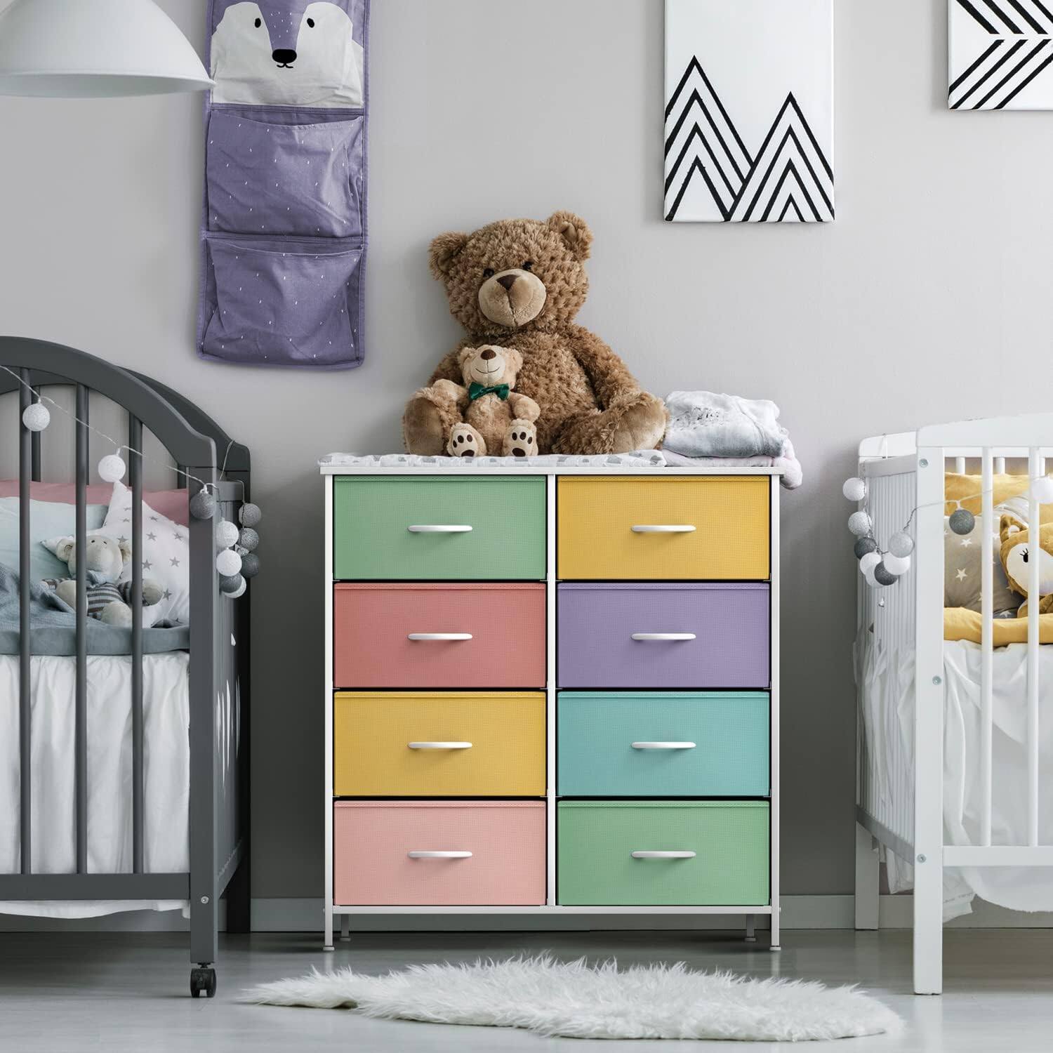 Alt View 1. Sorbus - Sorbus Kids Dresser with 8 Drawers, Furniture Storage Chest Tower Unit for Bedroom, Hallway, Closet - Pastel.