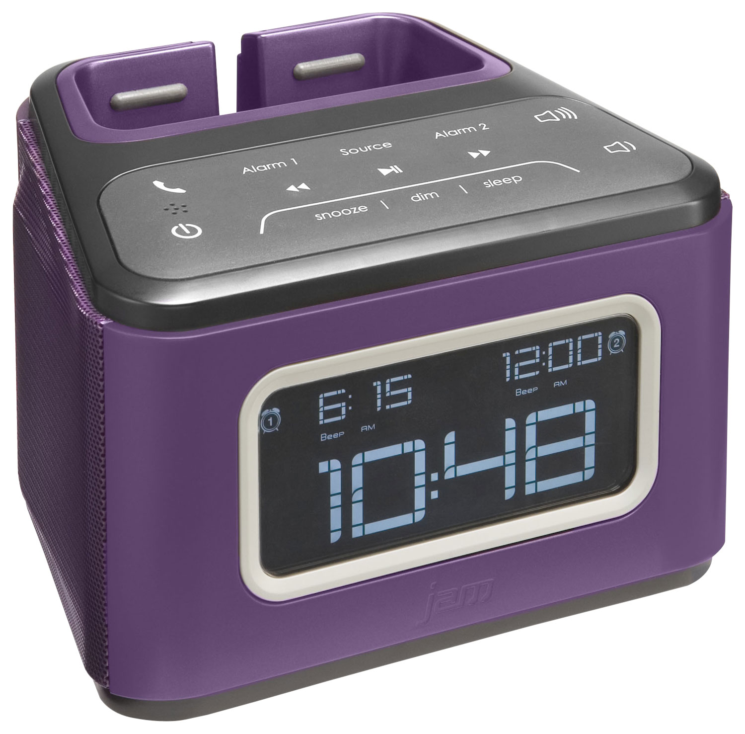 Best Buy: HMDX JAM Zzz Bluetooth Dual-Alarm Clock Radio Purple HX 