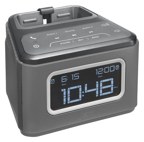  HMDX - JAM Zzz Bluetooth Dual-Alarm Clock - Gray