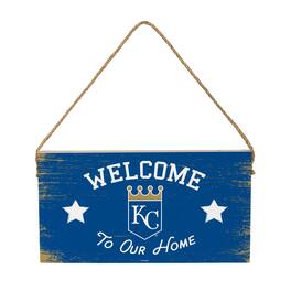 Evergreen Enterprises - Kansas City Royals 6" x 11" Welcome Home Wood Wall Sign with Rope Hanger - Multicolor