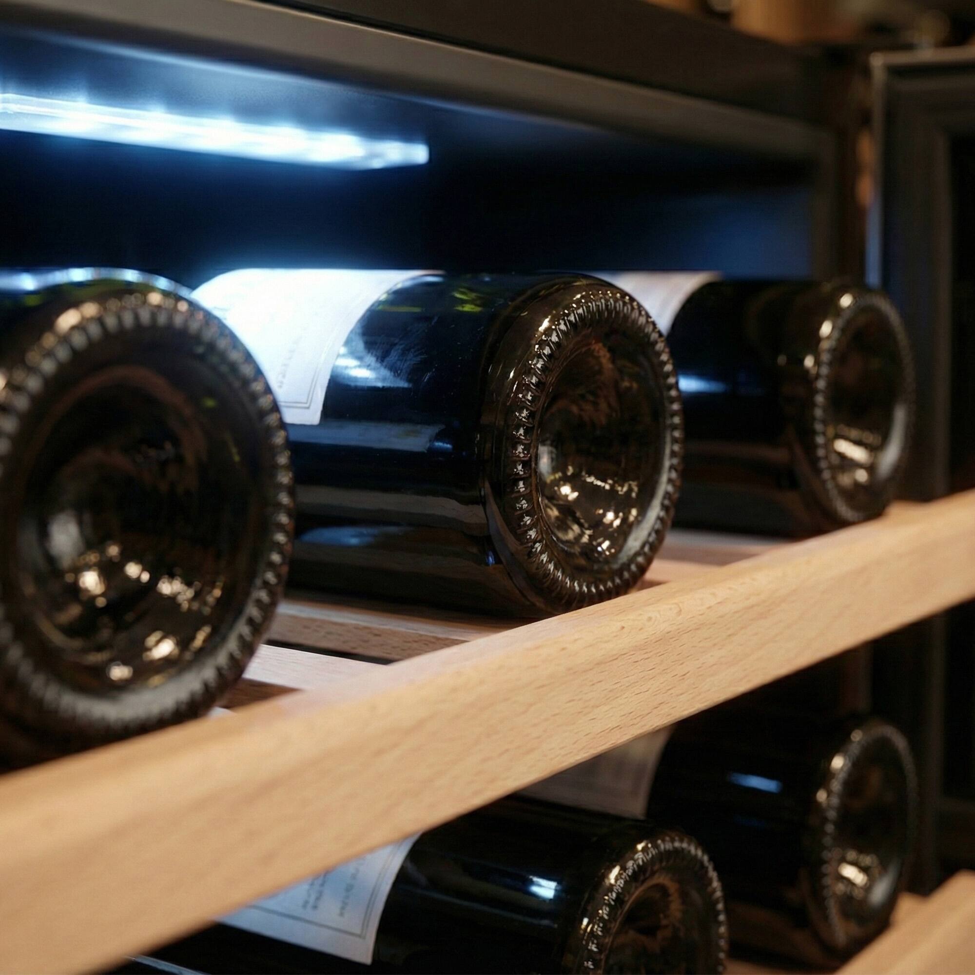 Alt View 6. Empava - 23.43 In. 46-bottle Dual Zone Wine Cooler With 6 Shelves, Built-in/freestanding Wine Fridge For Collectors/home In Black - Black.