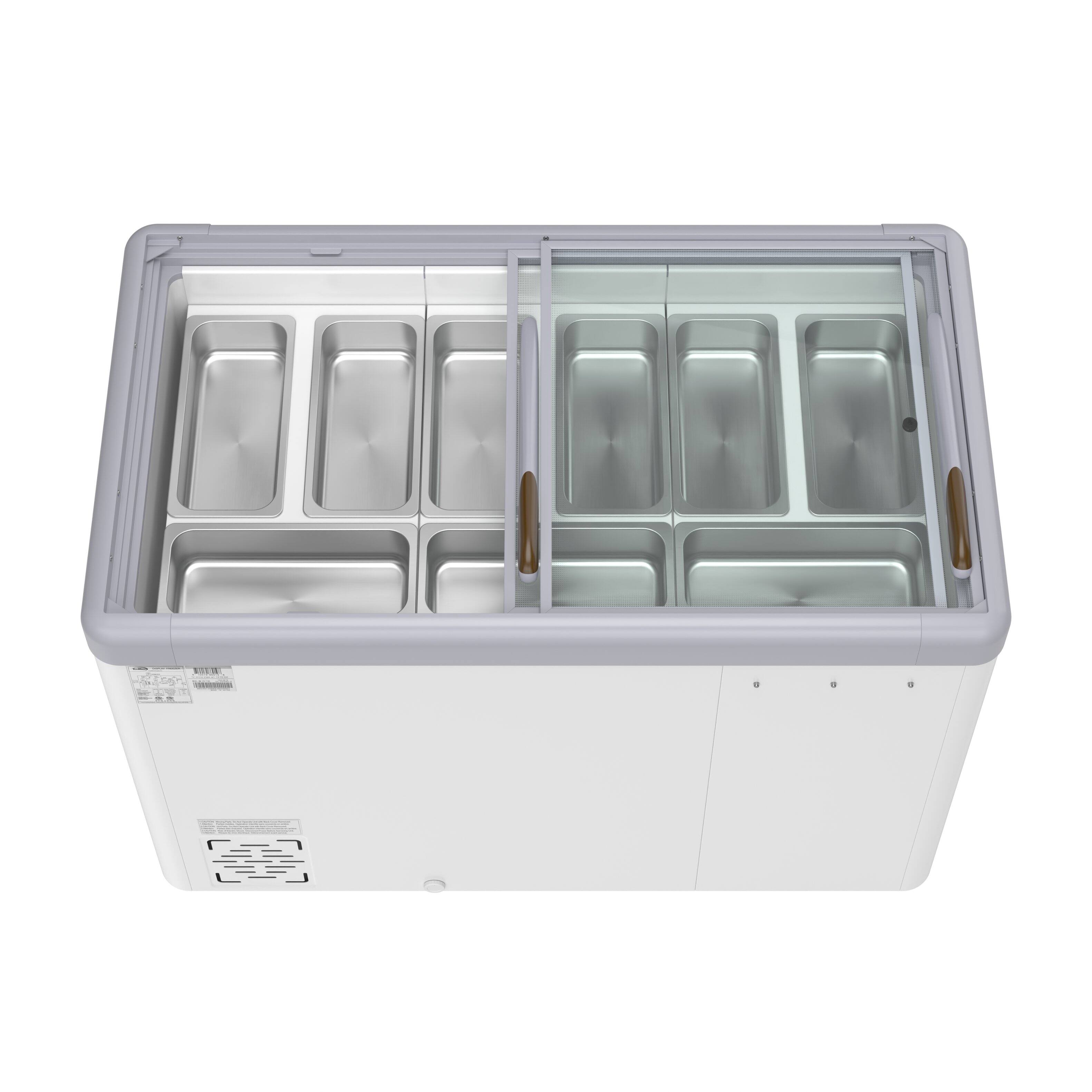 Alt View 9. Koolmore - 50 in. Gelato Dipping Cabinet Display Freezer with Sliding Glass Door, 13 cu. ft. KM-GDC-49SD - White.