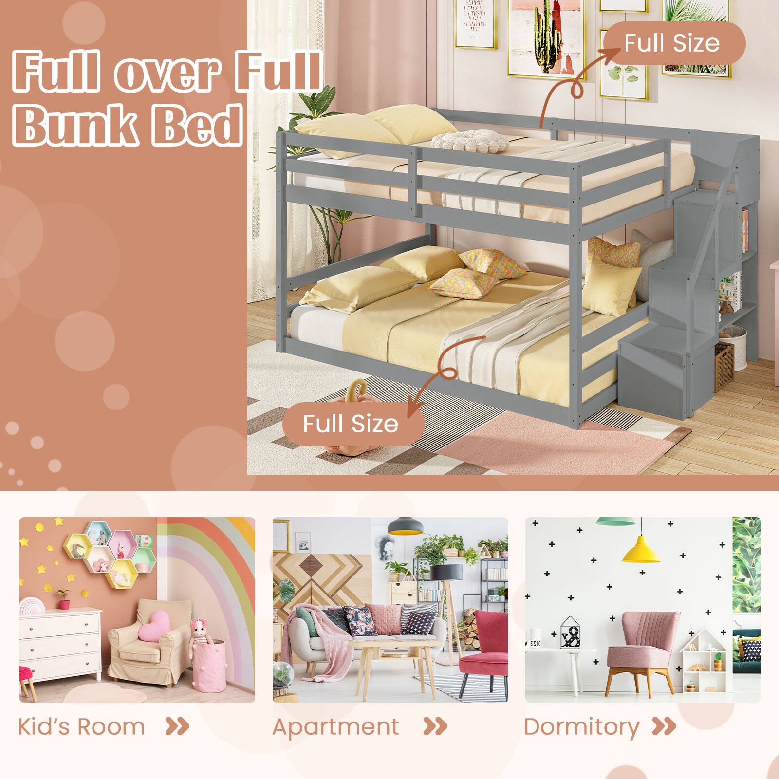 Full over Full Bunk Bed

Full Size

Full Size

Kid's Room >>

Apartment >>

Dormitory >>
