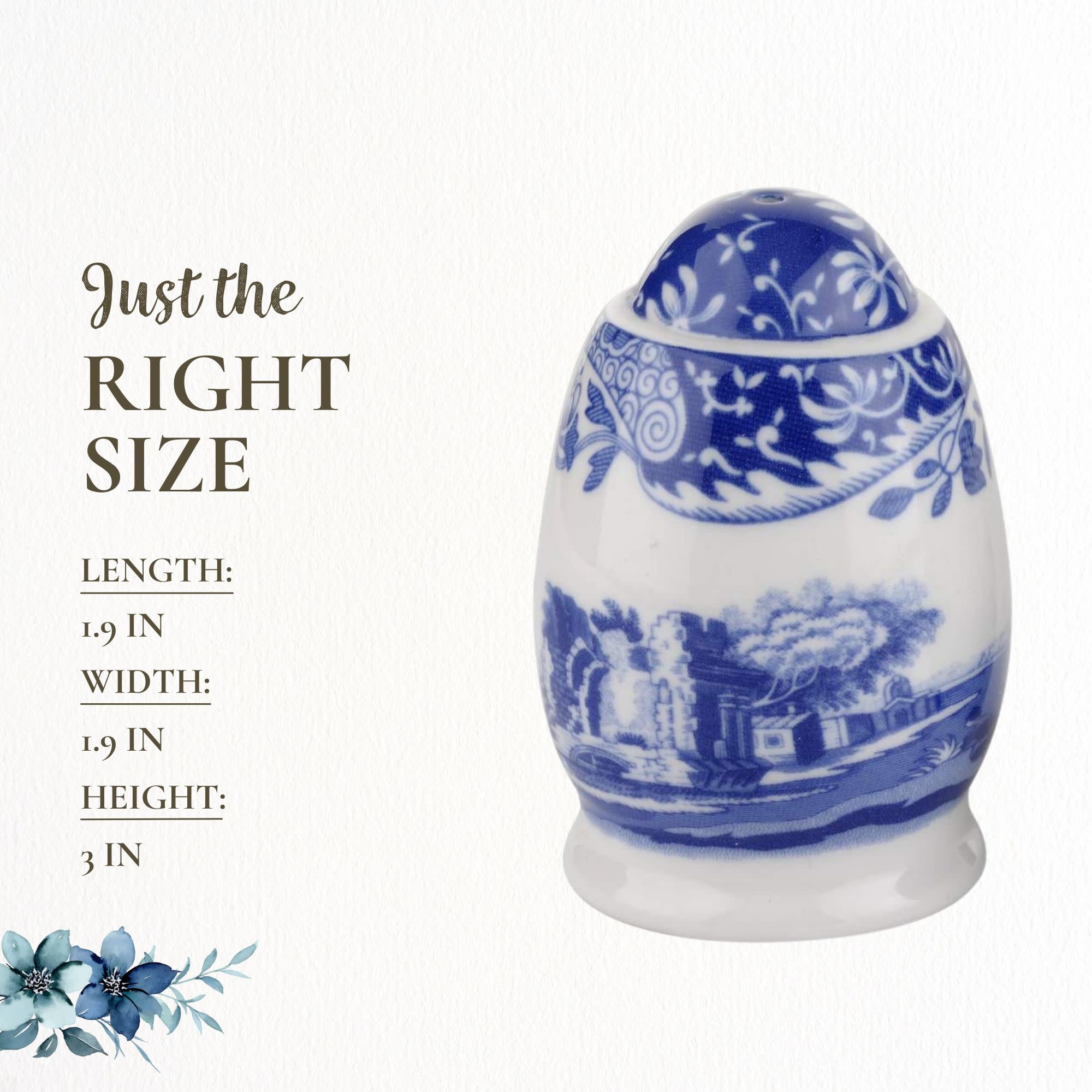 Just the RIGHT SIZE

LENGTH: 1.9 IN  
WIDTH: 1.9 IN  
HEIGHT: 3 IN