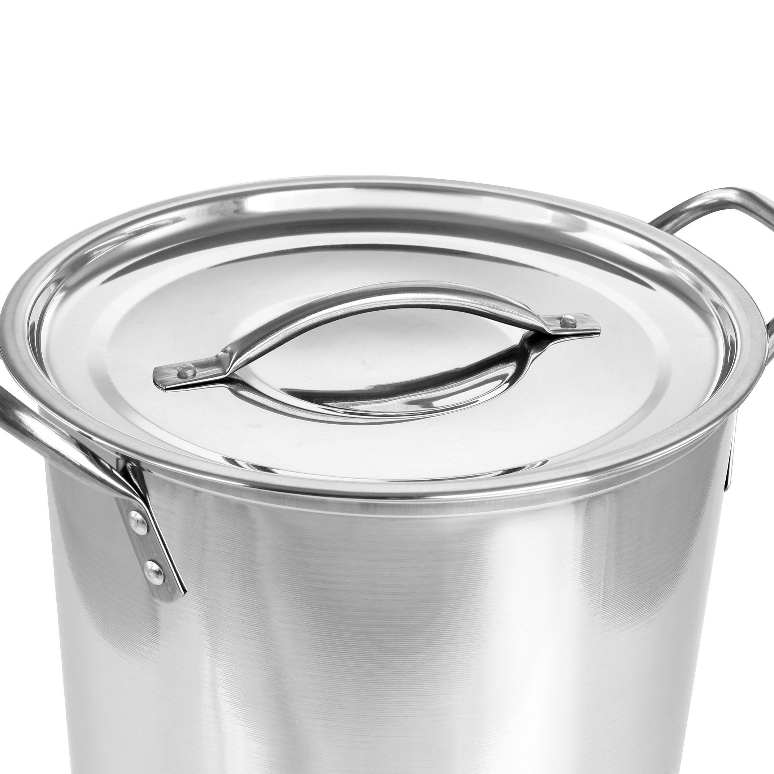 Alt View 3. Gibson - Gibson Everyday Whittington 8 Quart Stainless Steel Stock Pot with Lid - Silver.