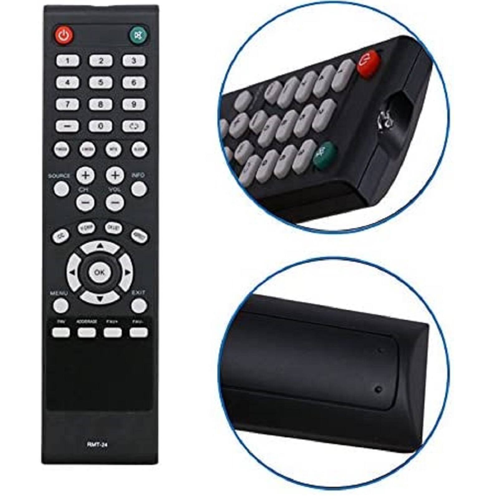 DE 1 2 3 G 4 5 6 7 8 9 0 e SOURCE + CH + VOL - de OK EUT RMT-24