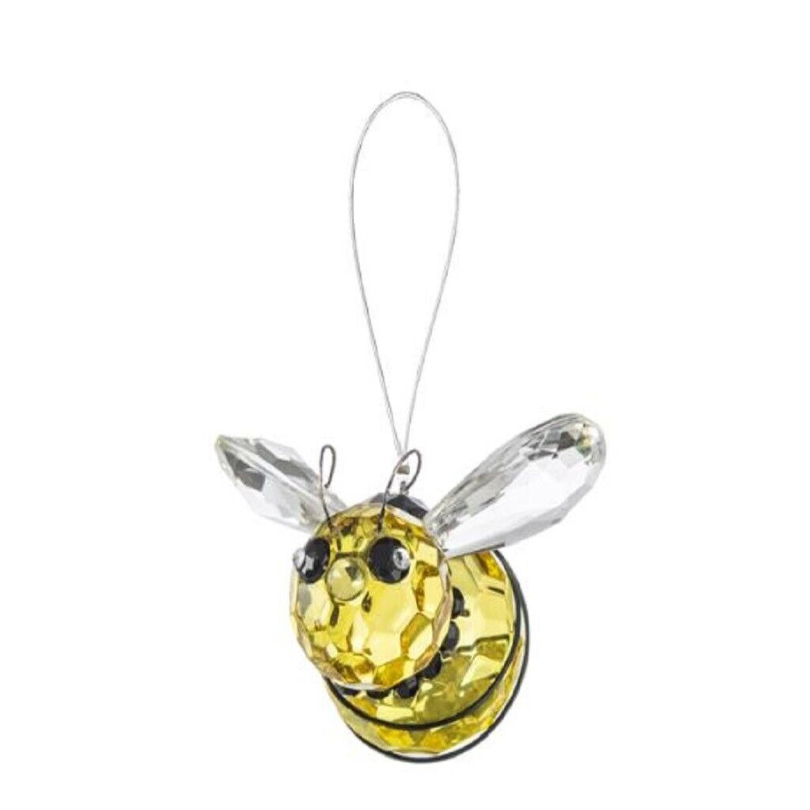 Angle. Ganz - Ganz Yellow Queen Bee Acrylic Christmas Tree Ornament 3 Inch - Yellow.