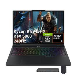 Lenovo - Legion Pro 5 16" Gaming,Ryzen 9 8945HX,RTX 5060,64GB RAM,4TB SSD+1TB Dock Set,Backlit Keyboard,Win 11 Pro - Black