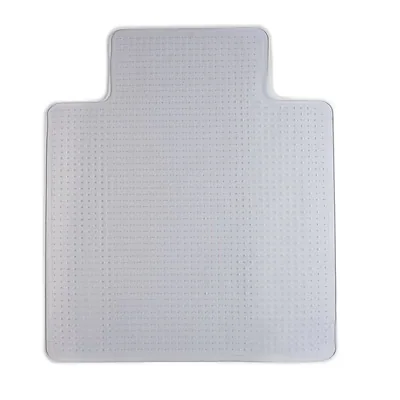 Front. Staples - Carpet Chair Mat with Lip, 45" x 53'', High-Pile - Clear.