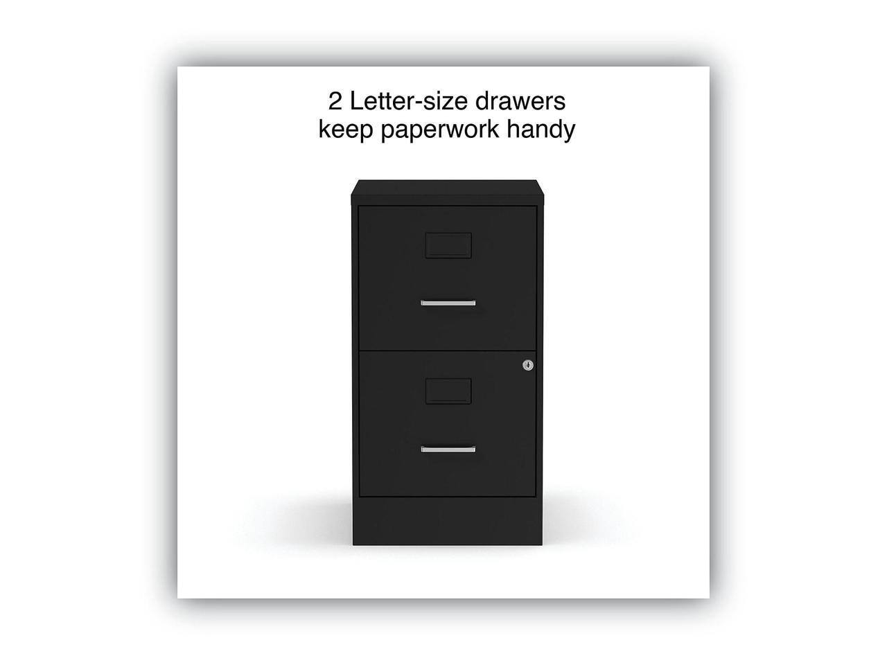 2 Letter-size drawers keep paperwork handy