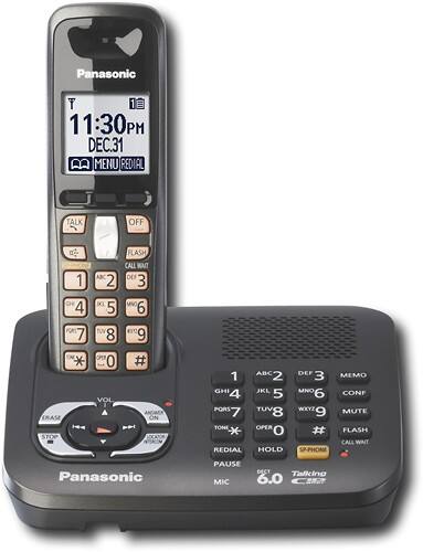 Front Standard. Panasonic - DECT 6.0 Expandable Cordless Phone System with Digital Answering System.