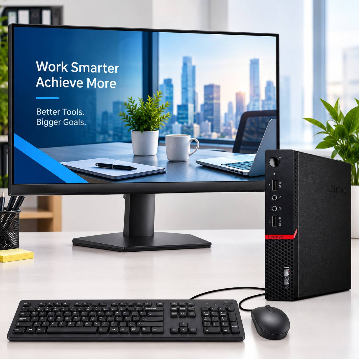 Refurbished Excellent Bundle Lenovo ThinkCentre M715q Tiny