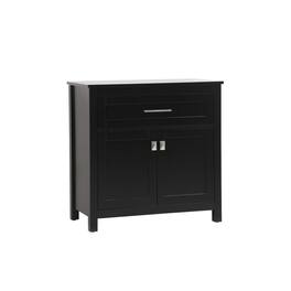 Elegant Kitchen and Bath - 30 Inch Wide Bathroom Storage Freestanding Cabinet In - Black
