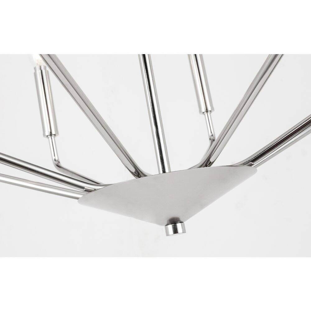 Alt View 1. Living District - Enzo 8 Light Chrome Pendant - Chrome.