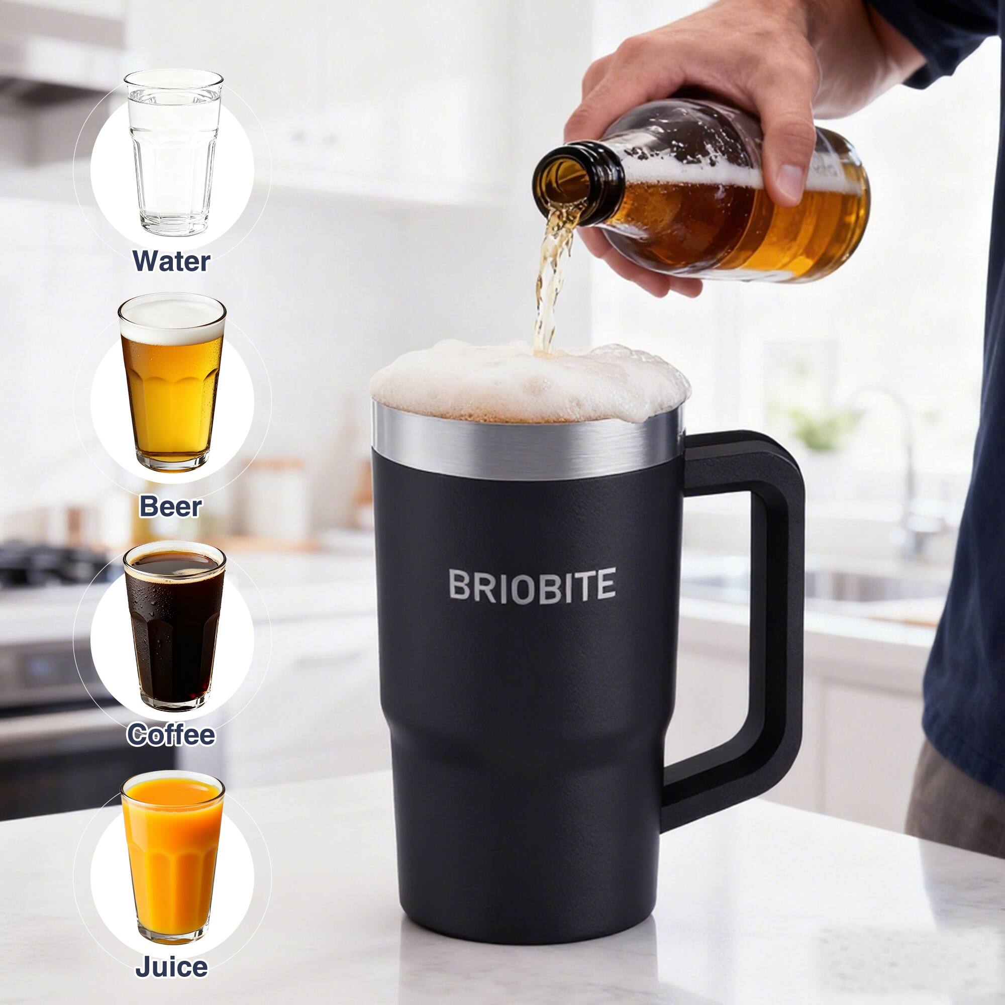 Water  
Beer  
Coffee  
Juice