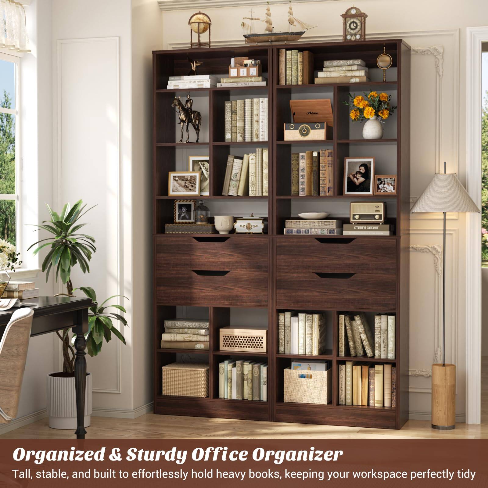 Organized & Sturdy Office Organizer  
Tall, stable, and built to effortlessly hold heavy books, keeping your workspace perfectly tidy