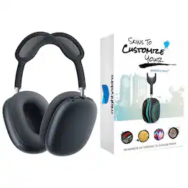 Apple - AirPods Max USB-C Active Noise Cancellation Headphones with MightySkins Customization Code - Black