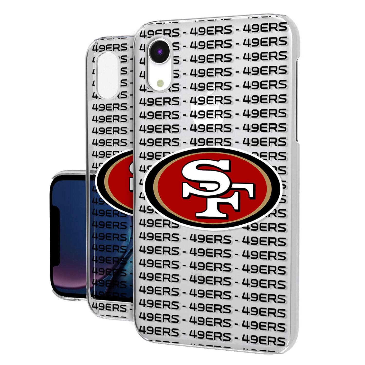 Keyscaper - NFL - San Francisco 49ers iPhone Clear Text Backdrop Design Case - 16 Pro Max - Multicolor price history on PriceWatchPro