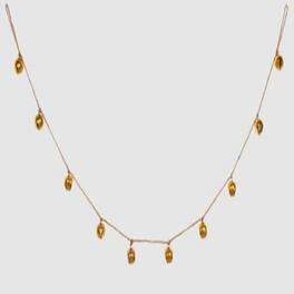 Ganz - Jingle Bell Christmas Garland String Metal 5 Feet Long - Gold