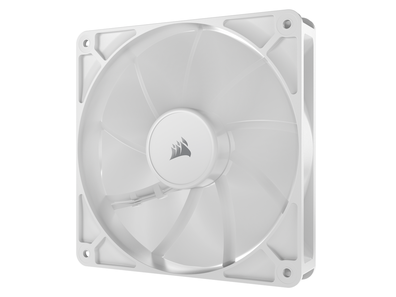 Alt View 4. CORSAIR - CORSAIR RS140 PWM 140mm Dual Fans - White - AirGuide Cooling - Magnetic Bearing - White.
