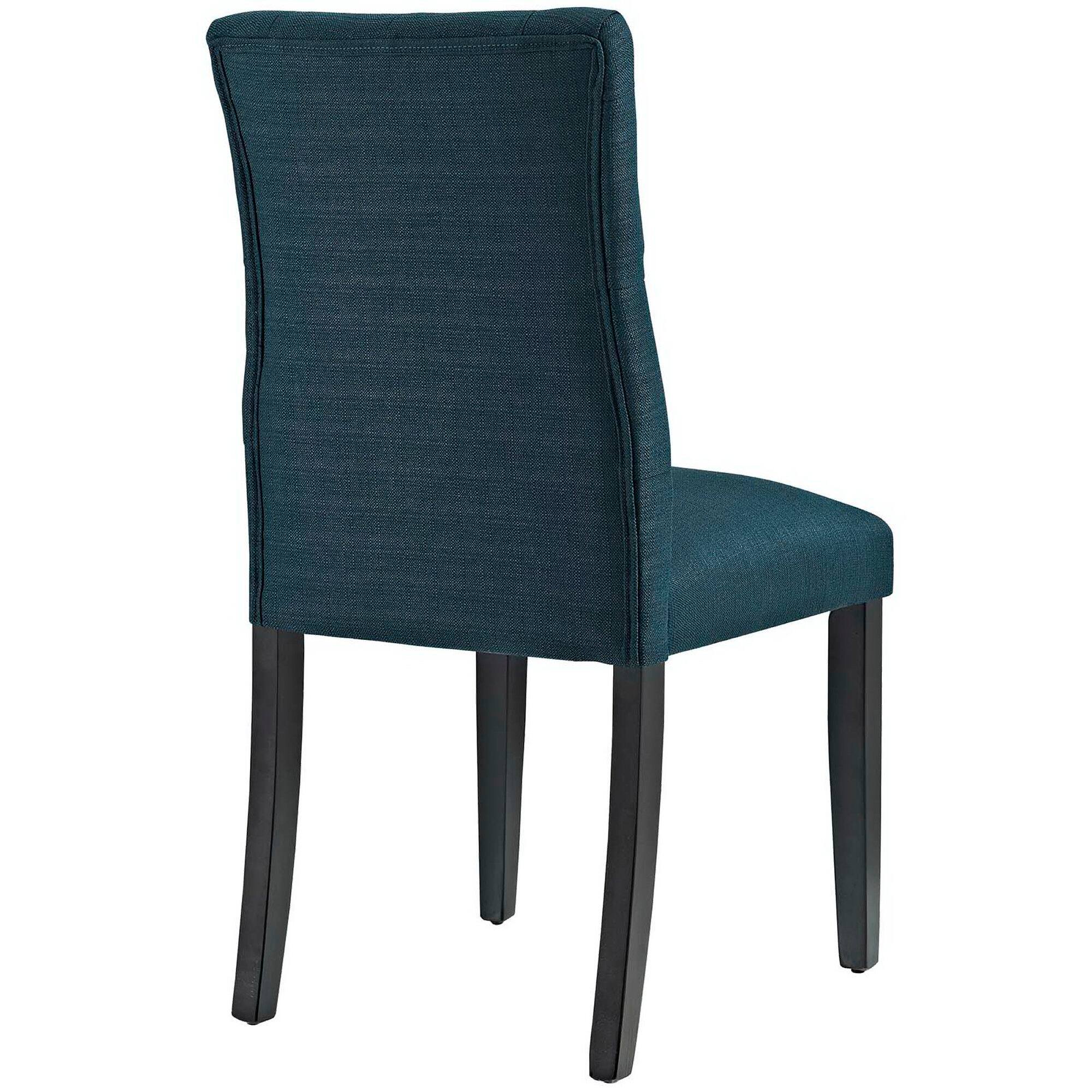 Left. Modway - Duchess Button Tufted Fabric Dining Chair by Modway - Blue.