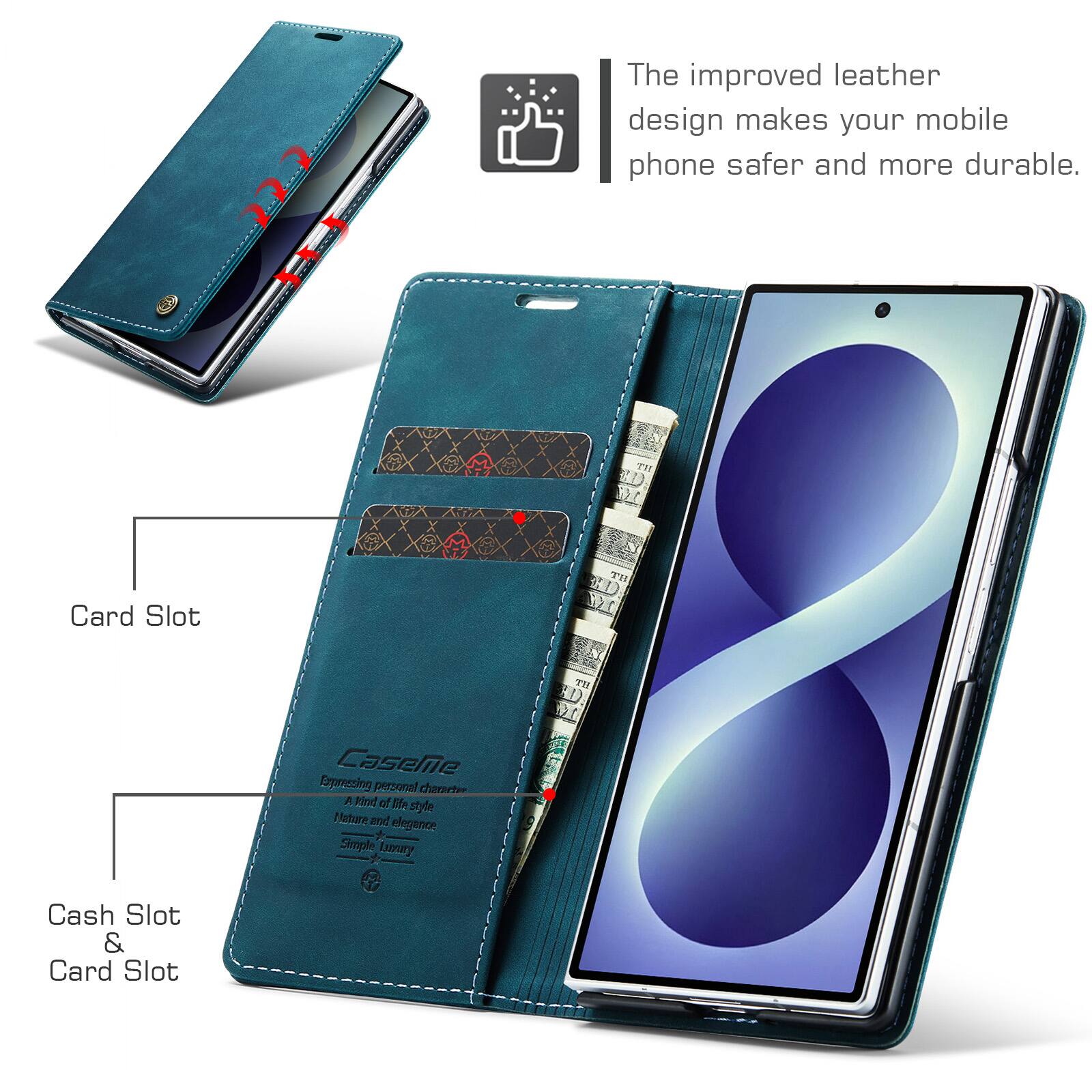 The improved leather design makes your mobile phone safer and more durable. TH CD EX Card Slot TH CL Wr TH ED r CaseNe Eapressing personal character A Pond of B style Mature and elegence + Sirople Lurury Cash Slot & Card Slot