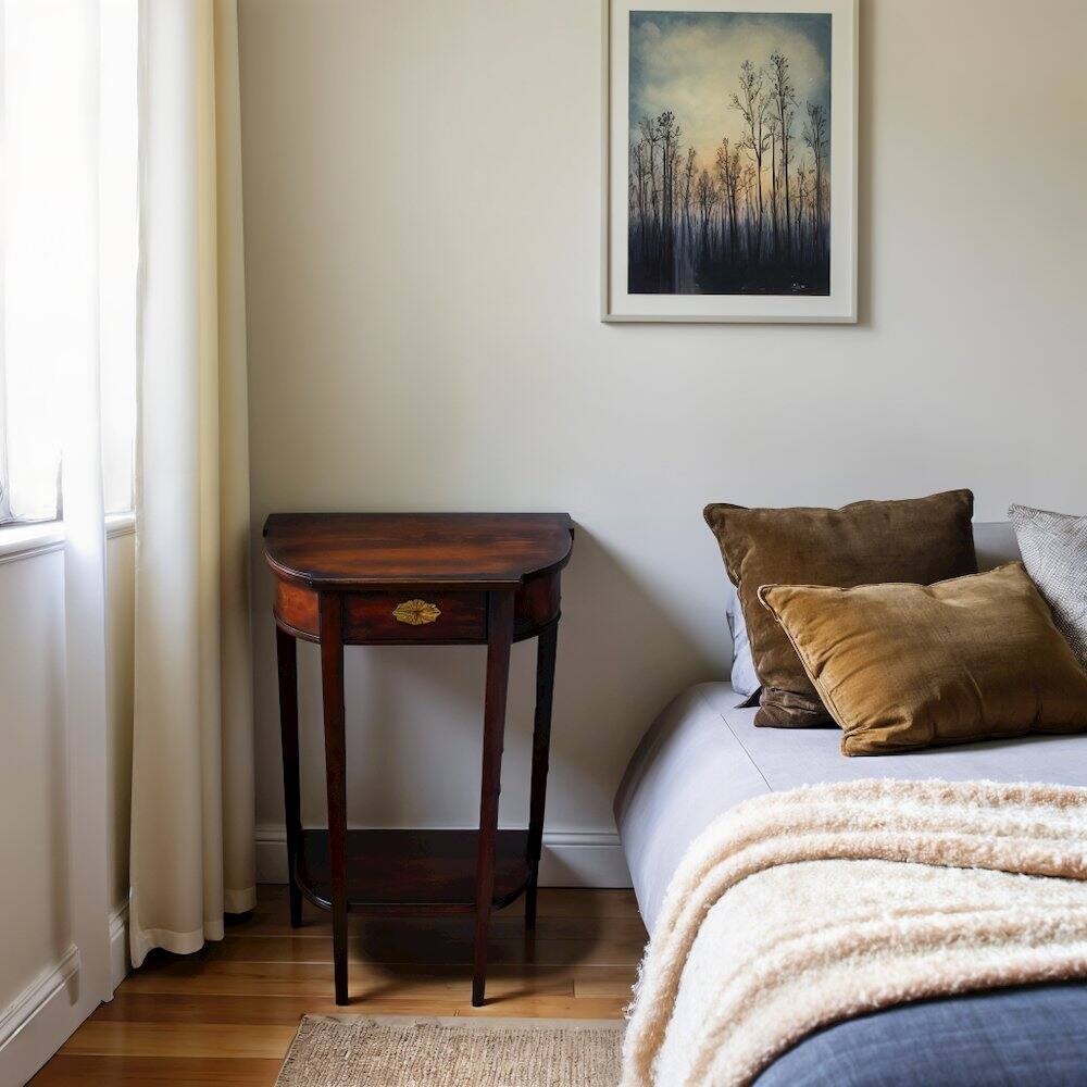 Alt View 1. Starlight Canyon Home - Elegant Narrow Entryway Table in Dark Brown for Living Room and Hall - Dark Brown.