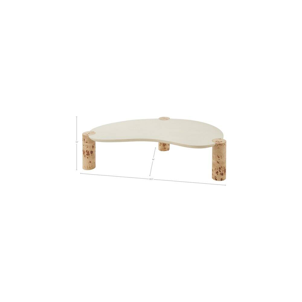 Alt View 4. Meridian Furniture - Thor Natural Burl Wood Coffee Table - Brown.